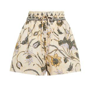 Ulla Johnson Rowan. floral cotton poplin shorts